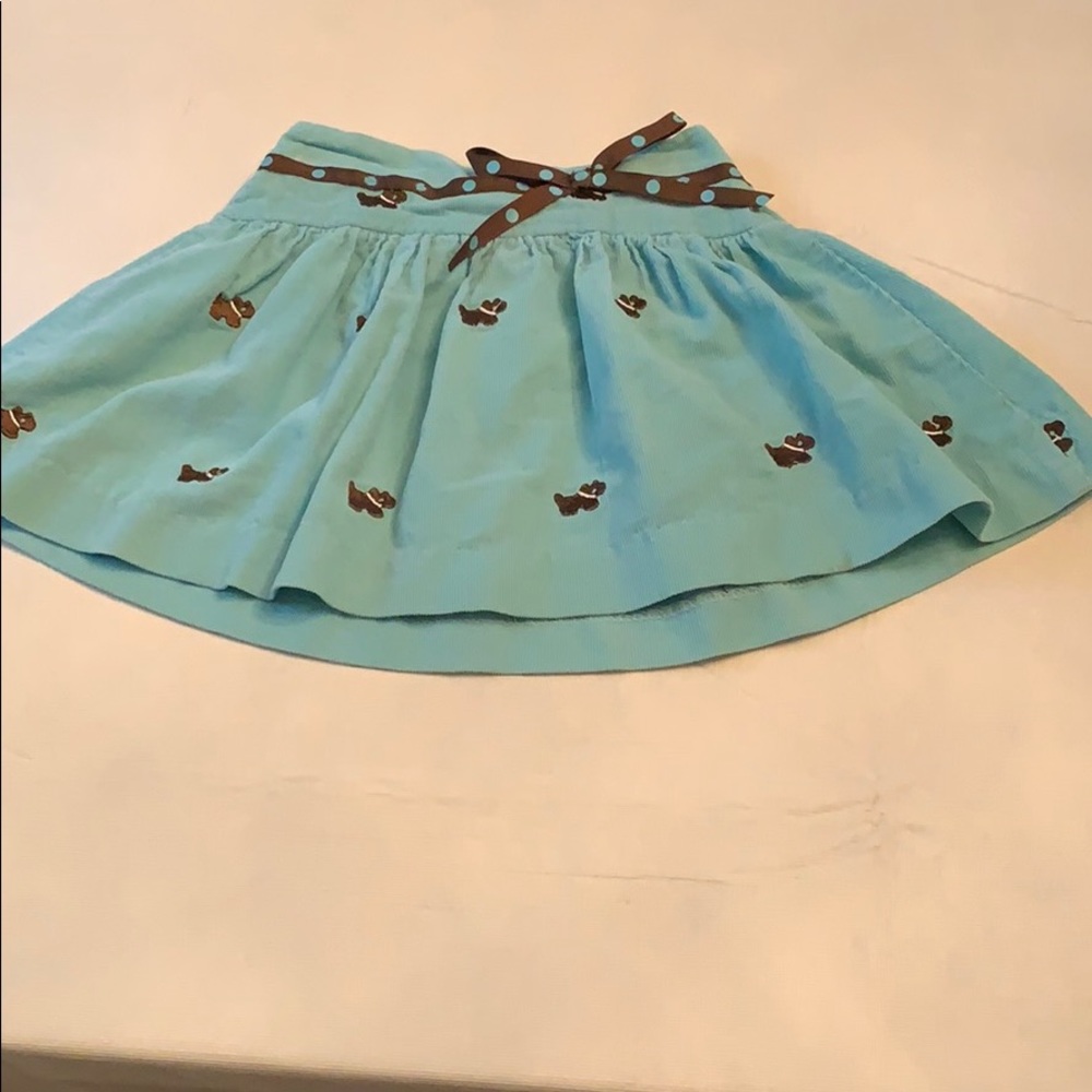 Blue & Brown 3T Dog Skirt
